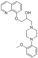 1-피페라진에탄올,4-(2-메톡시페닐)-알파-((8-퀴놀리닐옥시)메틸)- 구조식 이미지
