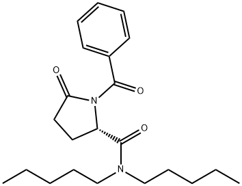 (S)-1-benzoyl-5-oxo-N,N-dipentylpyrrolidine-2-carboxamide  Structure