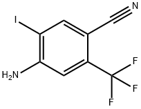 4-아미노-5-요오도-2-(트리플루오로메틸)벤조니트릴 구조식 이미지