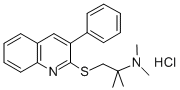 2-((2-(Dimethylamino)-2-methylpropyl)thio)-3-phenylquinoline hydrochlo ride Structure