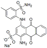 sodium 1-amino-4-[[(aminosulphonyl)-4-methylphenyl]amino]-9,10-dihydro-9,10-dioxoanthracene-2-sulphonate Structure