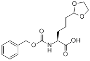 (S)-2-(BENZYLOXYCARBONYLAMINO)-5-(1,3-DIOXOLAN-2-YL)PENTANOIC ACID Structure