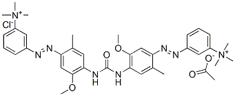 3,3'-[carbonylbis[imino(5-methoxy-2-methyl-p-phenylene)azo]]bis[N,N,N-trimethylanilinium] acetate chloride Structure