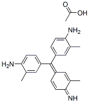 4-[(4-amino-m-tolyl)(4-imino-3-methyl-2,5-cyclohexadien-1-ylidene)methyl]-o-toluidine monoacetate 구조식 이미지