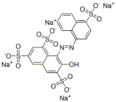 7-hydroxy-8-[(4-sulpho-1-naphthyl)azo]naphthalene-1,3,6-trisulphonic acid, sodium salt Structure