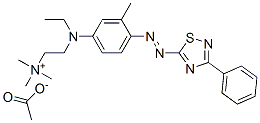 [2-[ethyl[3-methyl-4-[(3-phenyl-1,2,4-thiadiazol-5-yl)azo]phenyl]amino]ethyl]trimethylammonium acetate Structure