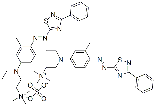 [2-[ethyl[3-methyl-4-[(3-phenyl-1,2,4-thiadiazol-5-yl)azo]phenyl]amino]ethyl]trimethylammonium sulphate 구조식 이미지