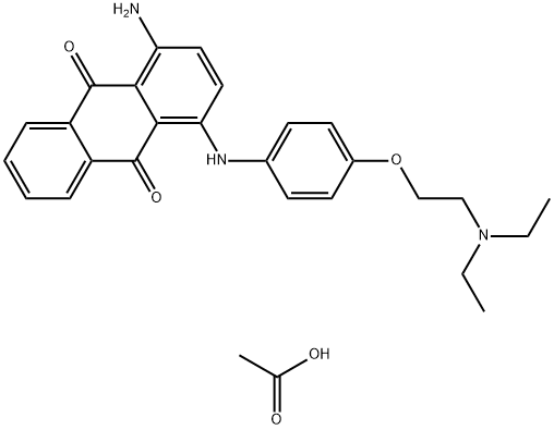 1-아미노-4-[[4-[2-(디에틸아미노)에톡시]페닐]아미노]안트라퀴논모노아세테이트 구조식 이미지