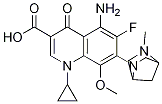 3-Quinolinecarboxylic acid, 5-aMino-1-cyclopropyl-6-fluoro-1,4-dihydro-8-Methoxy-7-(5-Methyl-2,5-diazabicyclo[2.2.1]hept-2-yl)-4-oxo- Structure