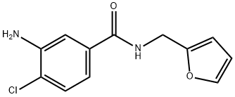 3-아미노-4-클로로-N-(2-푸릴메틸)벤즈아미드 구조식 이미지