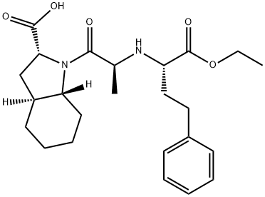 (2R,3aS,7aR)-1-[(2S)-2-[[(1S)-1-(Ethoxycarbonyl)-3-phenylpropyl]aMino]-1-oxopropyl]octahydro-1H-indole-2-carboxylic Acid 구조식 이미지