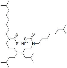 Nickel, bis(diisononylcarbamodithioato-S,S')- 구조식 이미지