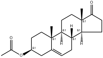 Dehydroepiandrosterone acetate 구조식 이미지