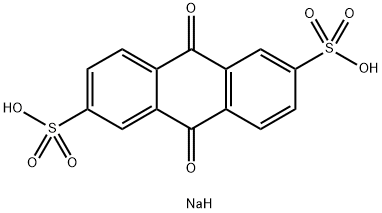 다이소듐  9,10-다이하이드로-9,10-다이옥소안트라센-2,6-다이설포테이트 구조식 이미지
