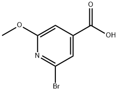 2-BROMO-6-METHOXY-4-PYRIDINECARBOXYLIC ACID 구조식 이미지