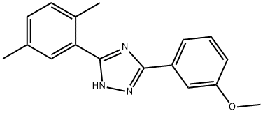 5-(3-Methoxyphenyl)-3-(2,5-xylyl)-1H-1,2,4-triazole 구조식 이미지