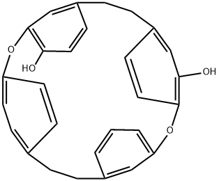 2,14-Dioxapentacyclo[20.2.2.210,13.13,7.115,19]triaconta-3,5,7(30),10,12,15,17,19(27),22,24(1),25,28-dodecaene-4,12-diol 구조식 이미지