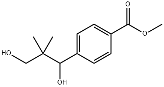 Benzoic acid, 4-(1,3-dihydroxy-2,2-dimethylpropyl)-, methyl ester (9CI) Structure