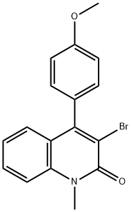 3-BROMO-4-(4-METHOXY-PHENYL)-1-METHYL-1H-QUINOLIN-2-ONE Structure