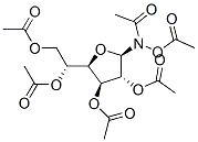 Acetamide, N-(acetyloxy)-N-(2,3,5,6-tetra-O-acetyl-.beta.-D-glucofuranosyl)- Structure