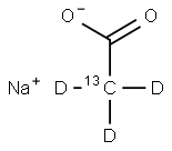 ACETIC-2-13C-2-D3 ACID, SODIUM SALT Structure