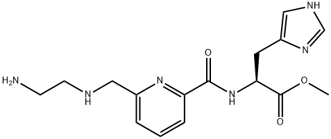 methyl 2-(((2-aminoethyl)amino)methyl)-6-carboxylpyridinehistidinate Structure