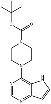 tert-Butyl 4-(5H-pyrrolo[3,2-d]pyrimidin-4-yl)piperazine-1-carboxylate Structure