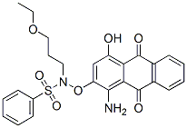 [(1-amino-9,10-dihydro-4-hydroxy-9,10-dioxo-2-anthryl)oxy]-N-(3-ethoxypropyl)benzenesulphonamide 구조식 이미지