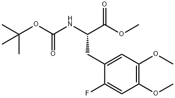 N-tert-부톡시카르보닐-2-플루오로-5-메톡시-4-O-메틸-L-티로신메틸에스테르 구조식 이미지