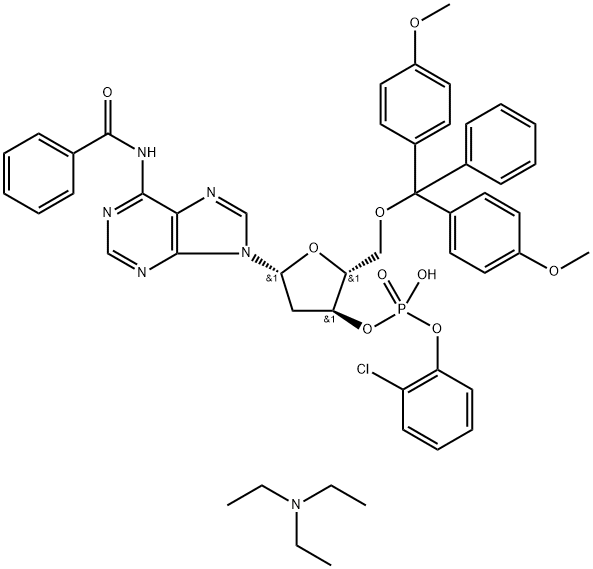 BZ-DMT-DEOXYADENOSINE 2-CLPH DIESTER TRIETHYLAMMONIUM SALT Structure