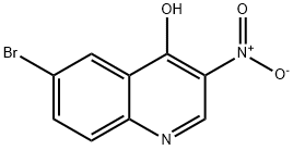 6-Bromo-3-nitro-4-quinolinol 구조식 이미지