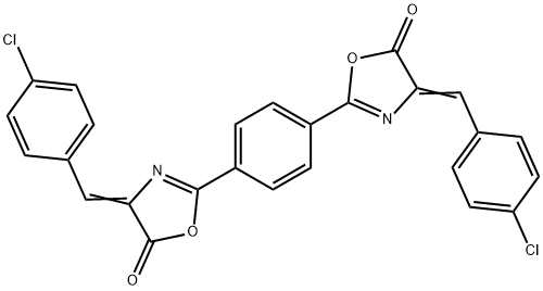 2,2'-(1,4-phenylene)bis[4-[(4-chlorophenyl)methylene]oxazol-5(4H)-one] Structure