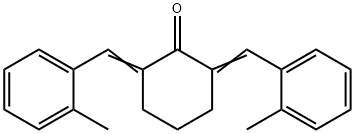 2,6-비스[(2-메틸페닐)메틸렌]사이클로헥산-1-온 구조식 이미지