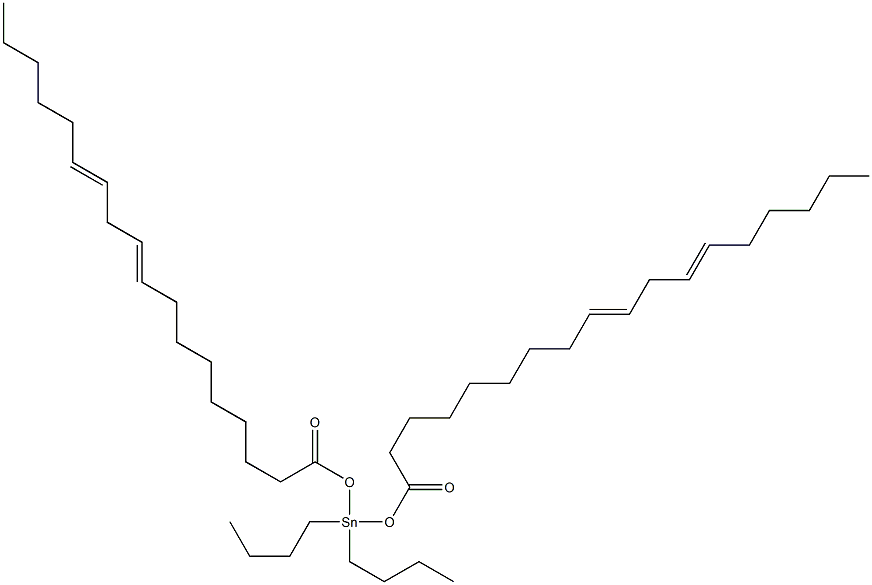 디부틸비스(옥타데카-9(Z),12(Z)-디에노일옥시)스탄난 구조식 이미지