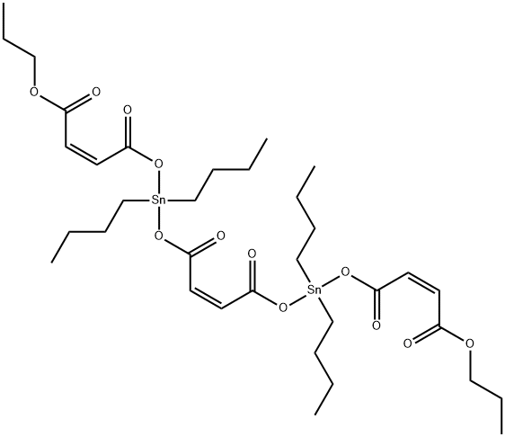 dipropyl (Z,Z,Z)-6,6,13,13-tetrabutyl-4,8,11,15-tetraoxo-5,7,12,14-tetraoxa-6,13-distannoctadeca-2,9,16-trienedioate 구조식 이미지
