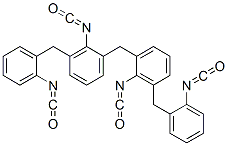 2,2'-메틸렌비스[6-(o-이소시아나토벤질)페닐]디이소시아네이트 구조식 이미지
