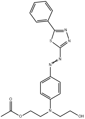 [2-[(2-hydroxyethyl)[4-[(5-phenyl-1,3,4-thiadiazol-2-yl)azo]phenyl]amino]ethyl] acetate 구조식 이미지