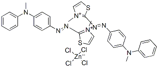 bis[3-methyl-2-[[p-(N-methylanilino)phenyl]azo]thiazolium] tetrachlorozincate(2-) Structure