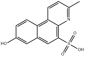 Benzo[f]quinoline-5-sulfonic  acid,  8-hydroxy-3-methyl- Structure