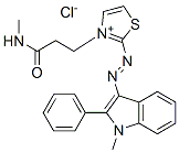 3-[3-(methylamino)-3-oxopropyl]-2-[(1-methyl-2-phenyl-1H-indol-3-yl)azo]thiazolium chloride Structure