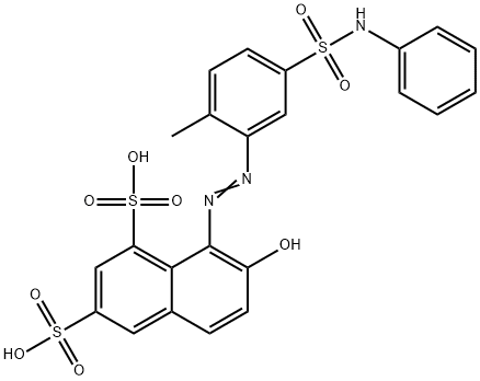 8-[[5-anilinosulphonyl-2-methylphenyl]azo]-7-hydroxynaphthalene-1,3-disulphonic acid  Structure