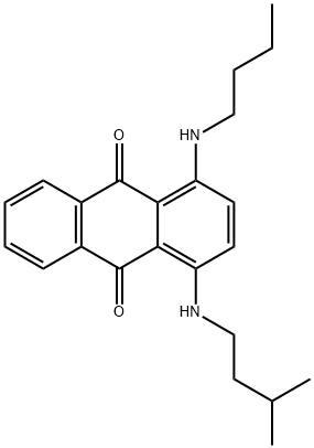 1-(butylamino)-4-[(3-methylbutyl)amino]anthraquinone Structure