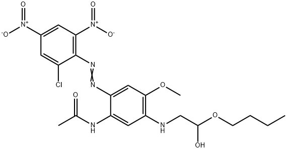 N-[5-[(2-butoxy-2-hydroxyethyl)amino]-2-[(2-chloro-4,6-dinitrophenyl)azo]-4-methoxyphenyl]acetamide Structure