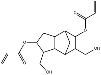 옥타하이드로-1,6-비스(하이드록시메틸)-4,7-메타노-1H-인덴-2,5-디일디아크릴레이트 구조식 이미지