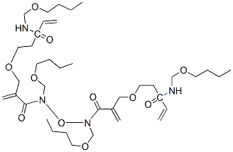 N,N'-[oxybis(2,1-ethanediyloxymethylene)]bis[N-(butoxymethyl)acrylamide] Structure