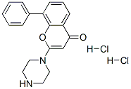 2-(4-PIPERAZINYL)-8-PHENYL-4H-1-BENZOPYRAN-4-ONE DIHYDROCHLORIDE 구조식 이미지