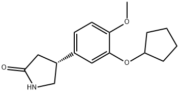 (4S)-4-[3-(CYCLOPENTYLOXY)-4-METHOXYPHENYL]PYRROLIDIN-2-ONE 구조식 이미지