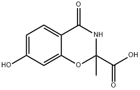 2H-1,3-Benzoxazine-2-carboxylic  acid,  3,4-dihydro-7-hydroxy-2-methyl-4-oxo- 구조식 이미지