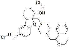 4a-[[4-(2-ethoxy-2-phenyl-ethyl)piperazin-1-yl]methyl]-8-fluoro-2,3,4, 9b-tetrahydro-1H-dibenzofuran-4-ol dihydrochloride 구조식 이미지