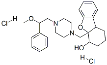 4a-[[4-(2-methoxy-2-phenyl-ethyl)piperazin-1-yl]methyl]-2,3,4,9b-tetra hydro-1H-dibenzofuran-4-ol dihydrochloride 구조식 이미지